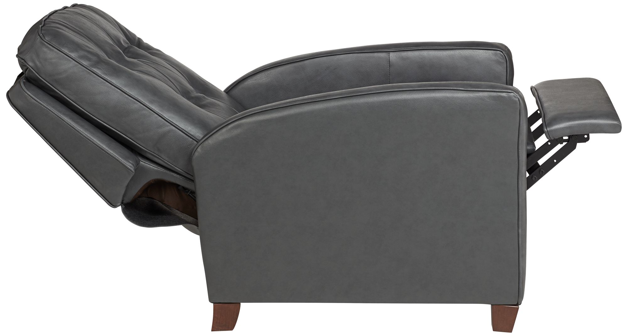 Regency Hill Benedict Livorno Gray Leather 3-Way Recliner Chair in scene