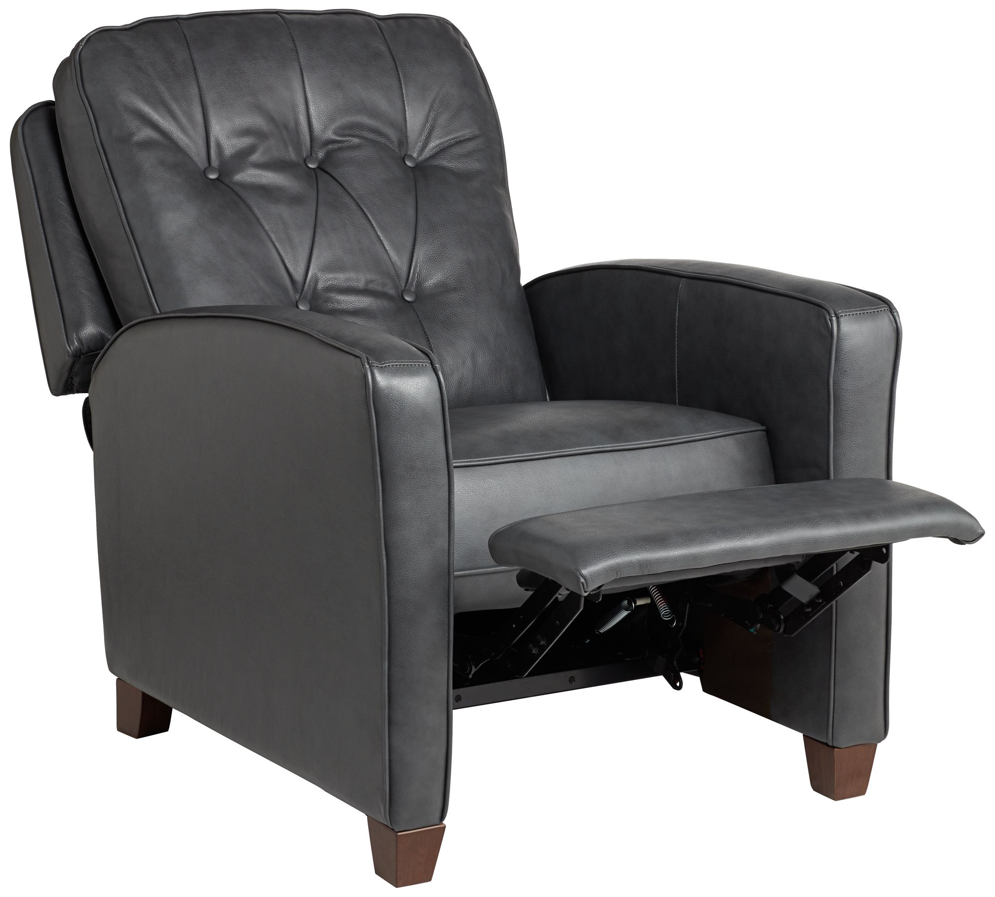Regency Hill Benedict Livorno Gray Leather 3-Way Recliner Chair in scene