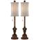 Regency Hill Bertie 28" Bronze Finish Tall Buffet Table Lamps Set of 2