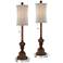 Regency Hill Bertie 28" Tall Buffet Table Lamps with Round Risers
