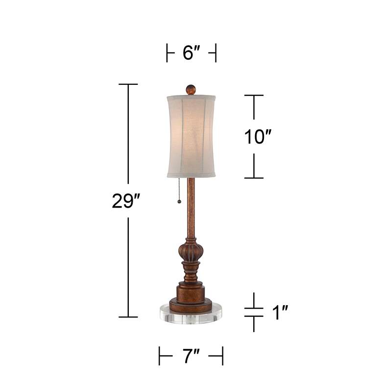 Image 5 Regency Hill Bertie 28" Tall Buffet Table Lamps with Round Risers more views