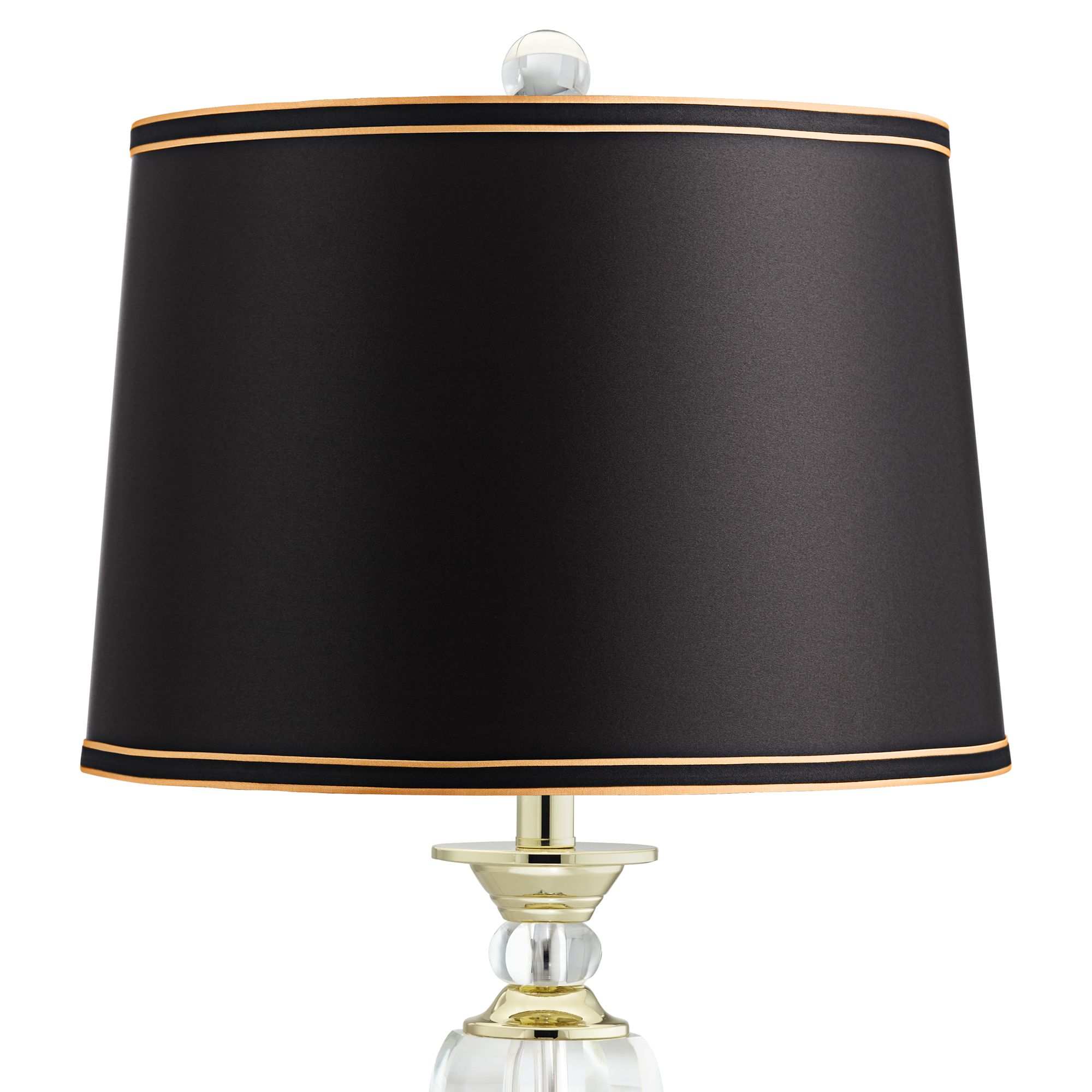 Image 3 Regency Hill Bixby 26 1/2" Crystal Table Lamp with Black Shade more views