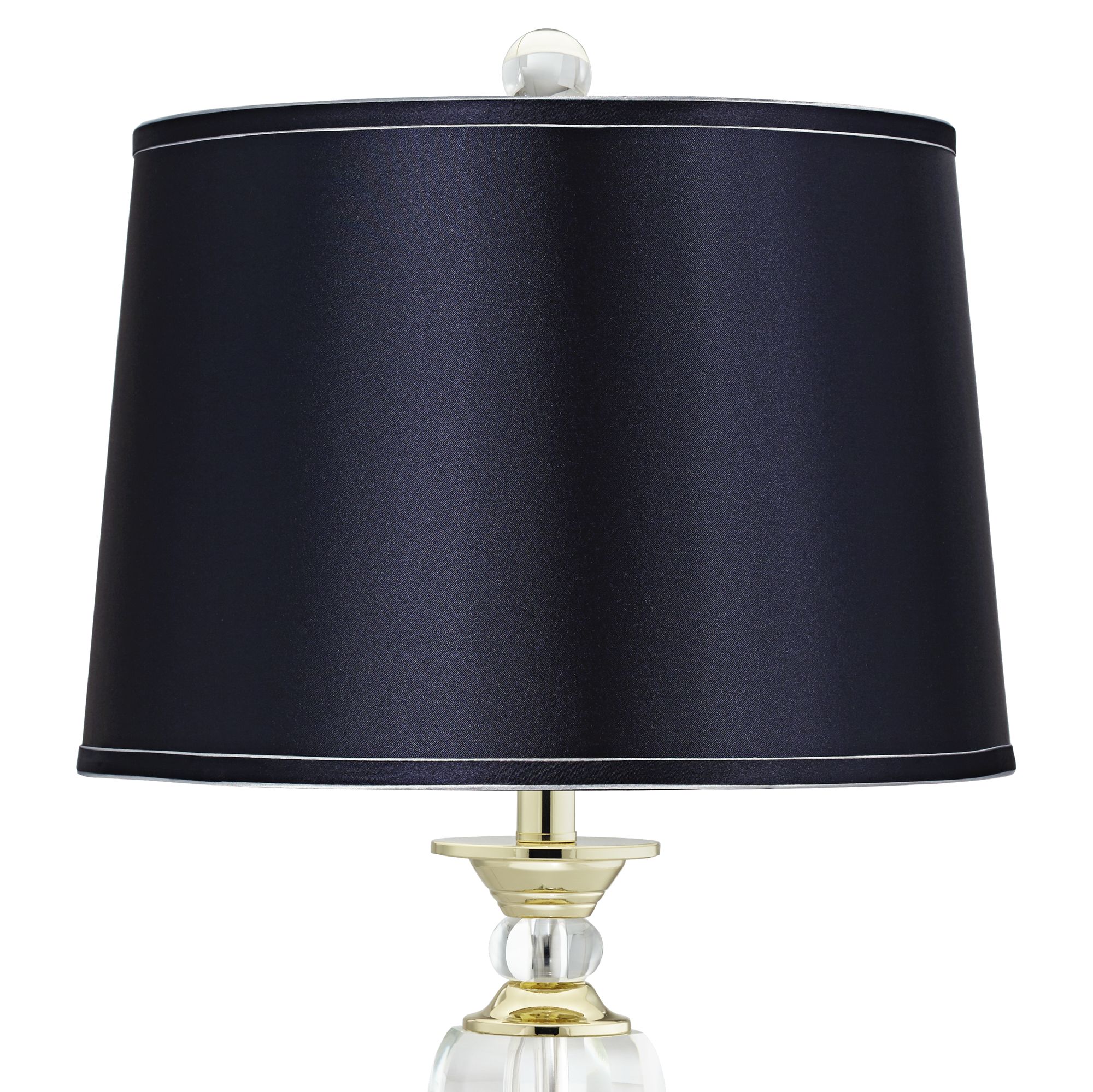 Image 3 Regency Hill Bixby 28 3/4"H Crystal Table Lamp with Navy Shade more views