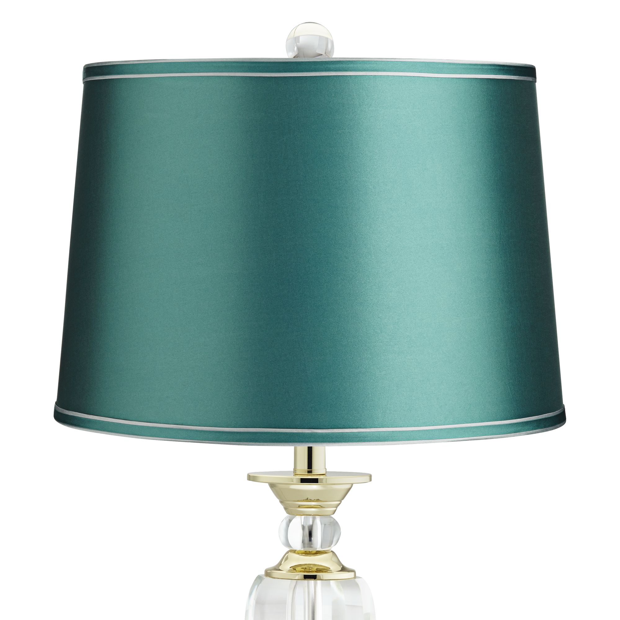 Image 3 Regency Hill Bixby 28 3/4"H Crystal Table Lamp with Teal Shade more views
