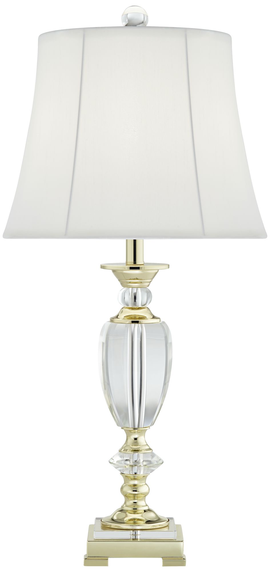 Regency Hill Bixby 31"H Crystal Table Lamp with White Shade in scene
