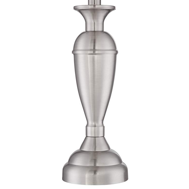 Image 3 Regency Hill Blair 25" Brushed Nickel Black Shade Table Lamps Set of 2 more views