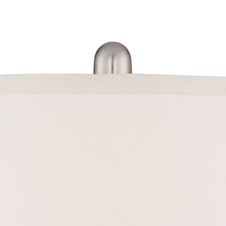 Image 3 Regency Hill Blair 25 inch Brushed Nickel Lamps Set of 2 with Dimmers more views