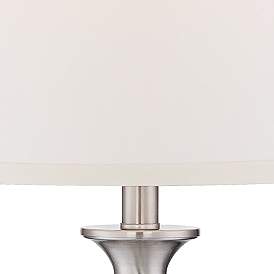 Image4 of Regency Hill Blair 25" Brushed Nickel Lamps Set of 2 with Dimmers more views