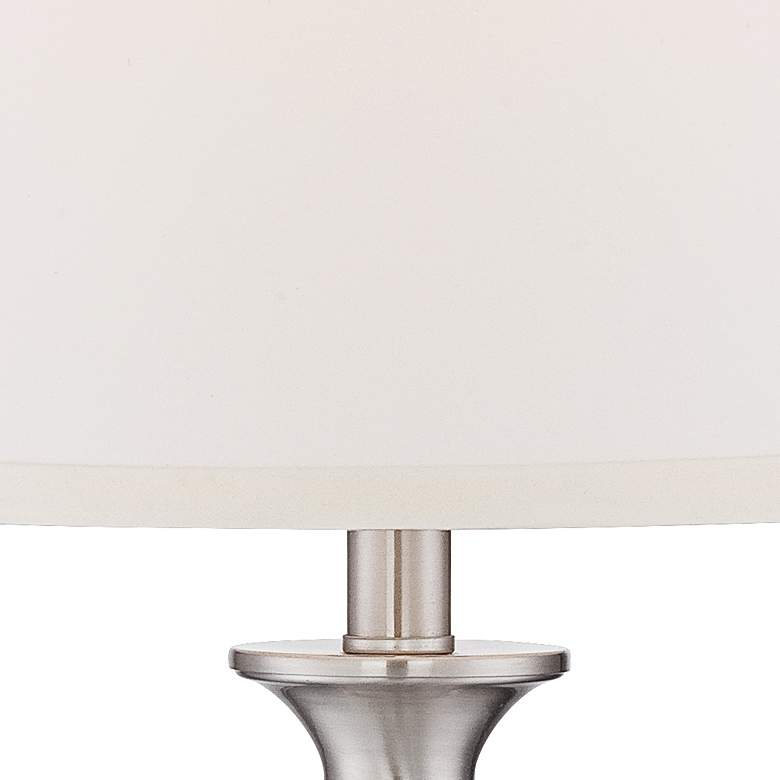 Image 4 Regency Hill Blair 25" Brushed Nickel Lamps Set of 2 with Dimmers more views