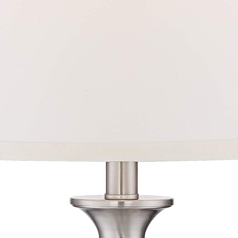 Image 5 Regency Hill Blair 25" Brushed Nickel Lamps Set of 2 with Dimmers more views