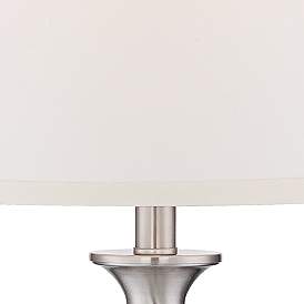 Image4 of Regency Hill Blair 25" Brushed Nickel Metal Table Lamps Set of 2 more views