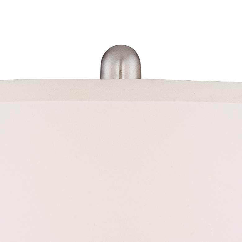 Image 5 Regency Hill Blair 25" Brushed Nickel Metal Table Lamps Set of 2 more views