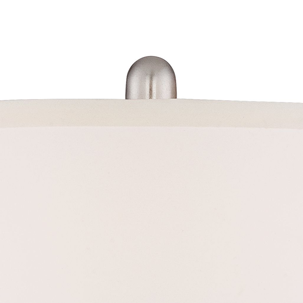 Image 2 Regency Hill Blair 26" Brushed Nickel Lamps Set with Acrylic Risers more views