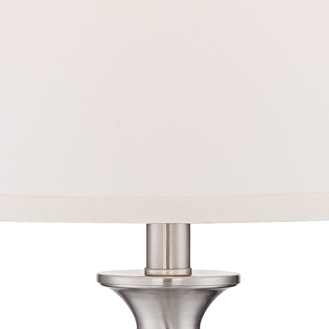 Image 3 Regency Hill Blair 26" Brushed Nickel Lamps Set with Acrylic Risers more views