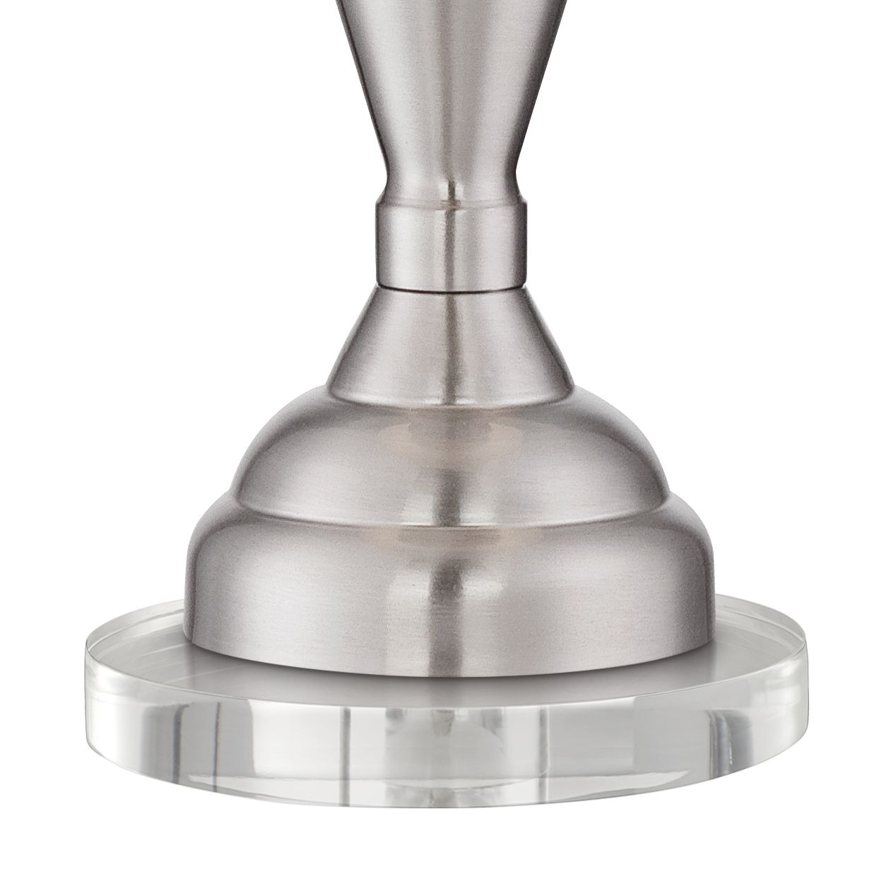 Image 4 Regency Hill Blair 26" Brushed Nickel Lamps Set with Acrylic Risers more views