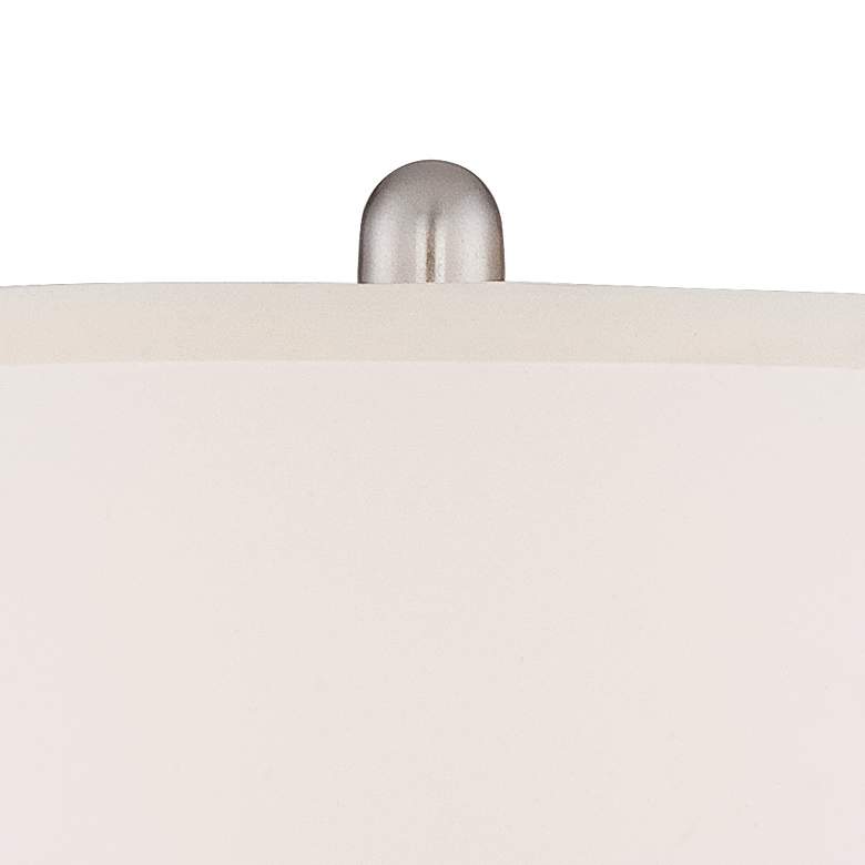 Image 2 Regency Hill Blair 26" Brushed Nickel Lamps Set with Acrylic Risers more views