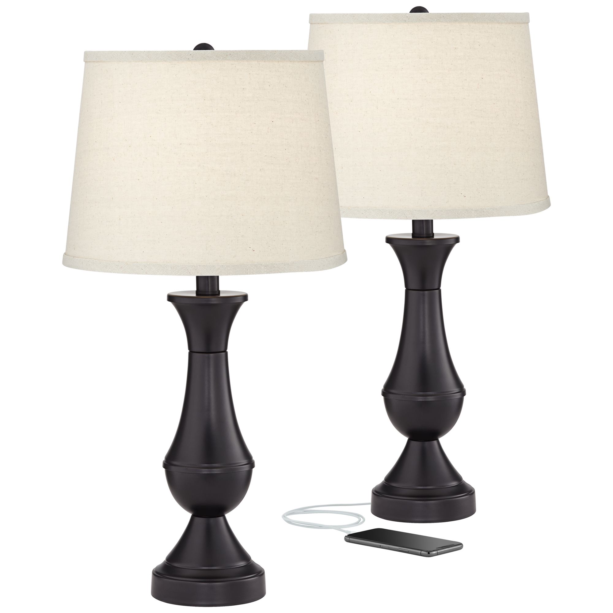 Touch table lamps with best sale usb ports