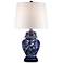 Regency Hill Blue and White Porcelain Temple Jar Table Lamp