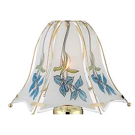 Image3 of Regency Hill Blue Flower 18" High Touch On-Off Table Lamps Set of 2 more views