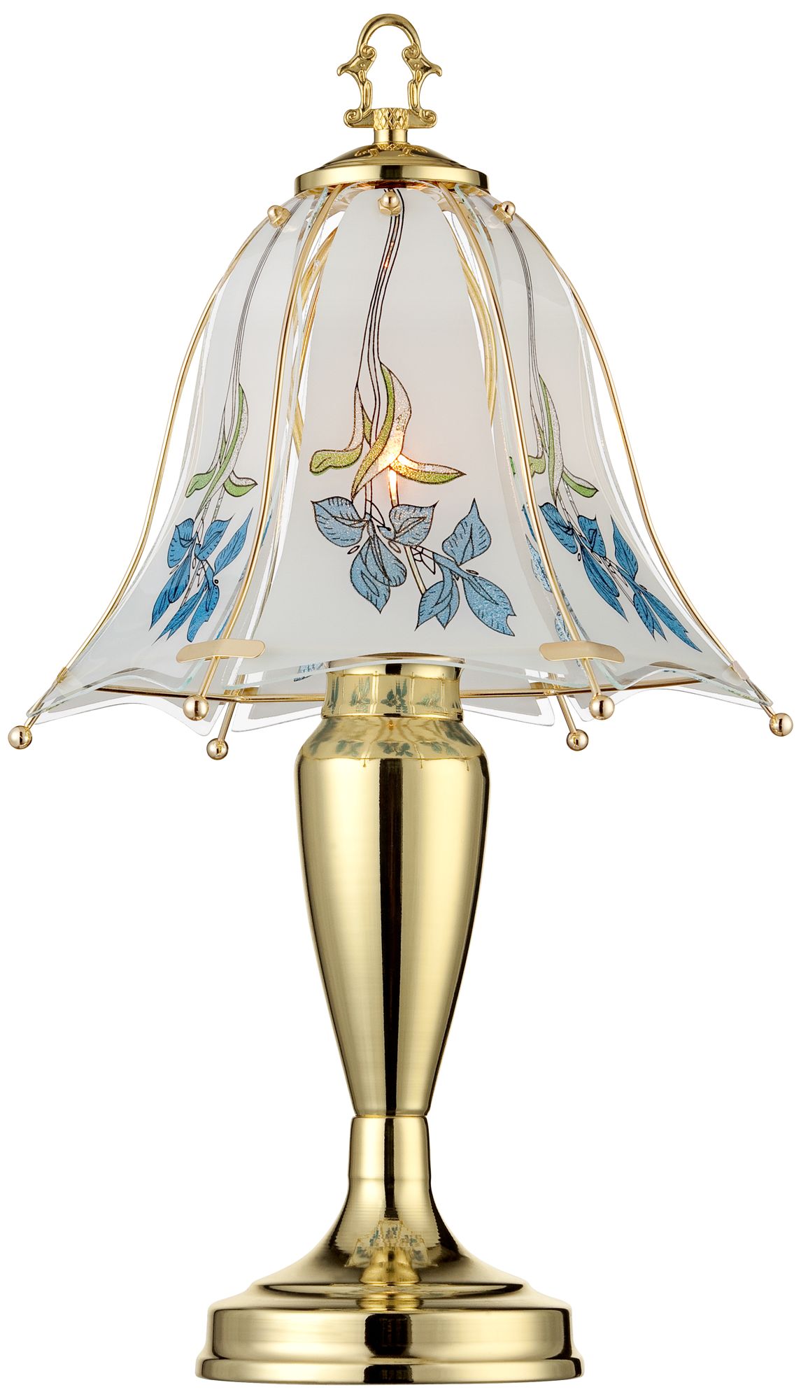 Image 2 Regency Hill Bluebells Flower 18" High Touch On-Off Lamps Set of 2 more views