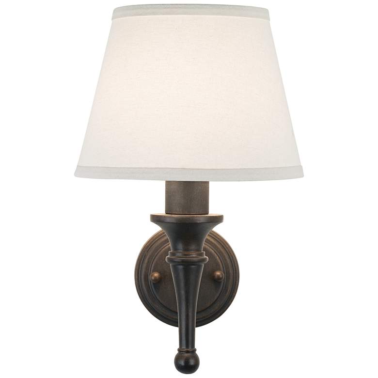 Image 5 Regency Hill Braidy 16 3/4" Bronze Traditional Plug-In Wall Sconce more views