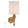 Regency Hill Braidy 16 3/4" Warm Gold Traditional Plug-In Wall Sconce