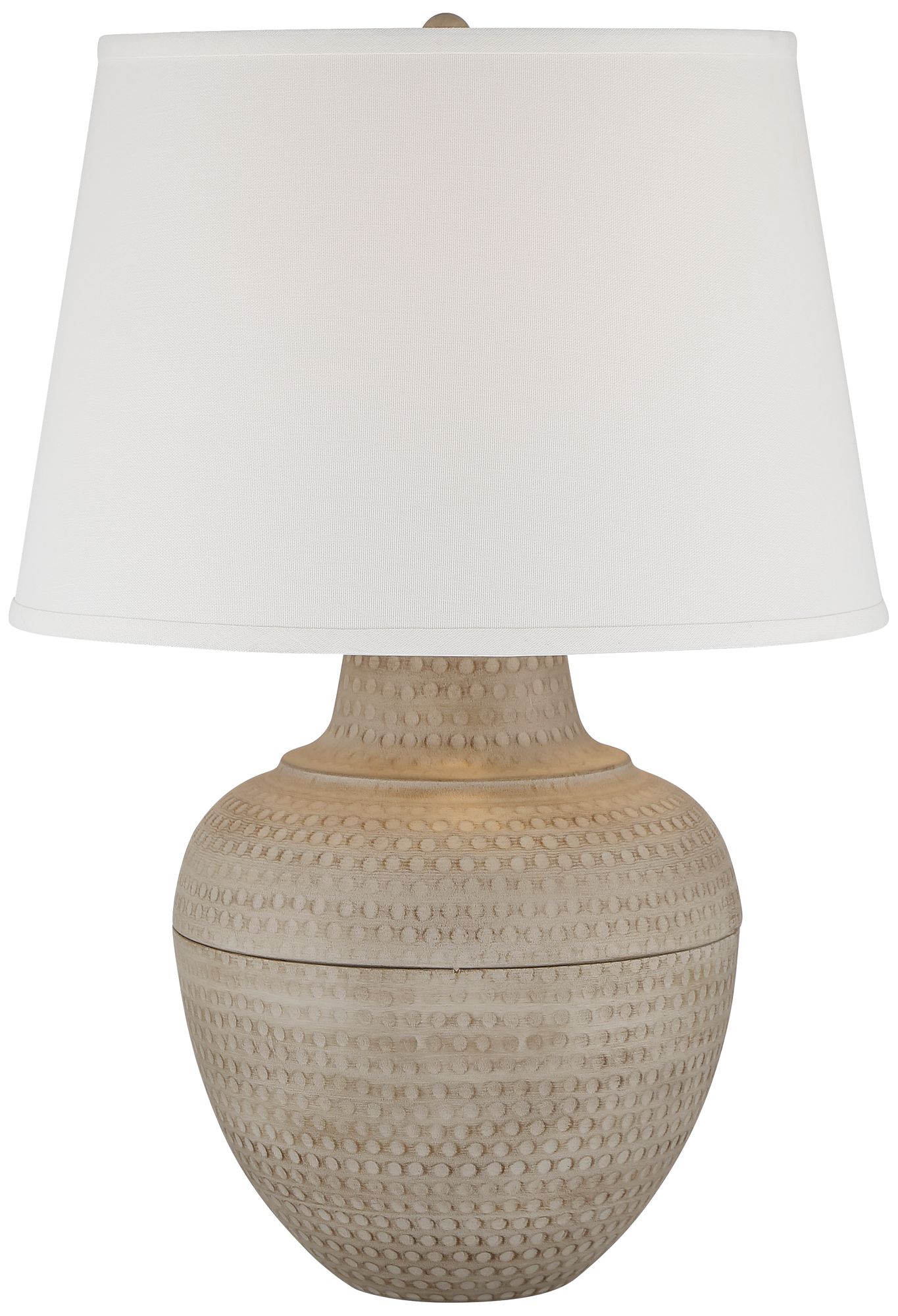 Image 2 Regency Hill Brighton 27 1/4" Hammered Beige Pot Farmhouse Lamp