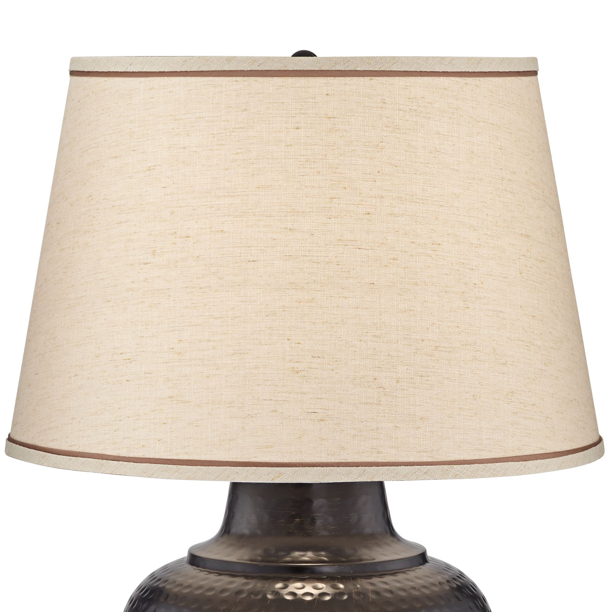 Image 4 Regency Hill Brighton 27 1/4" Hammered Bronze Lamp with USB Dimmer more views