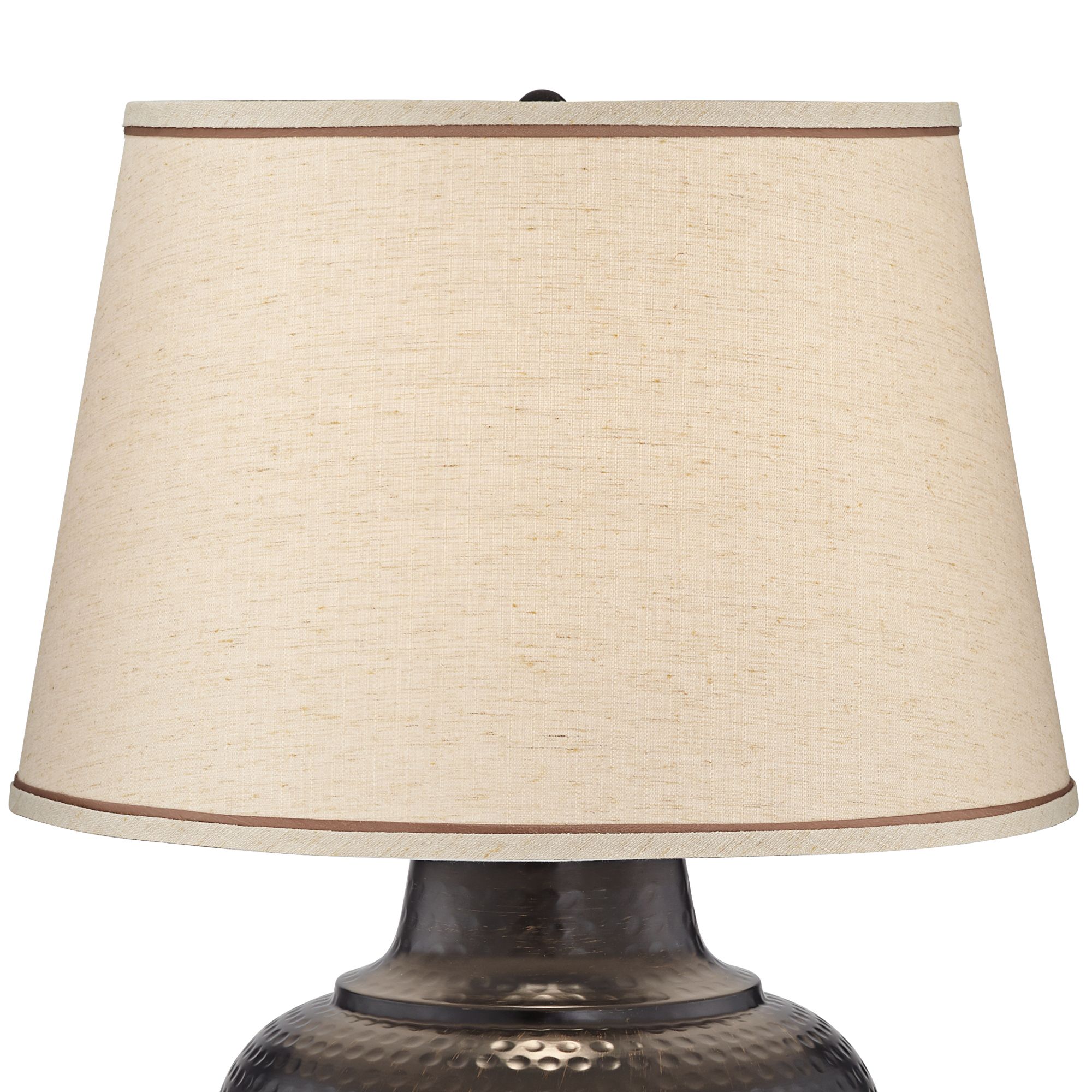 Image 4 Regency Hill Brighton 27 1/4" Hammered Bronze Table Lamps Set of 2 more views