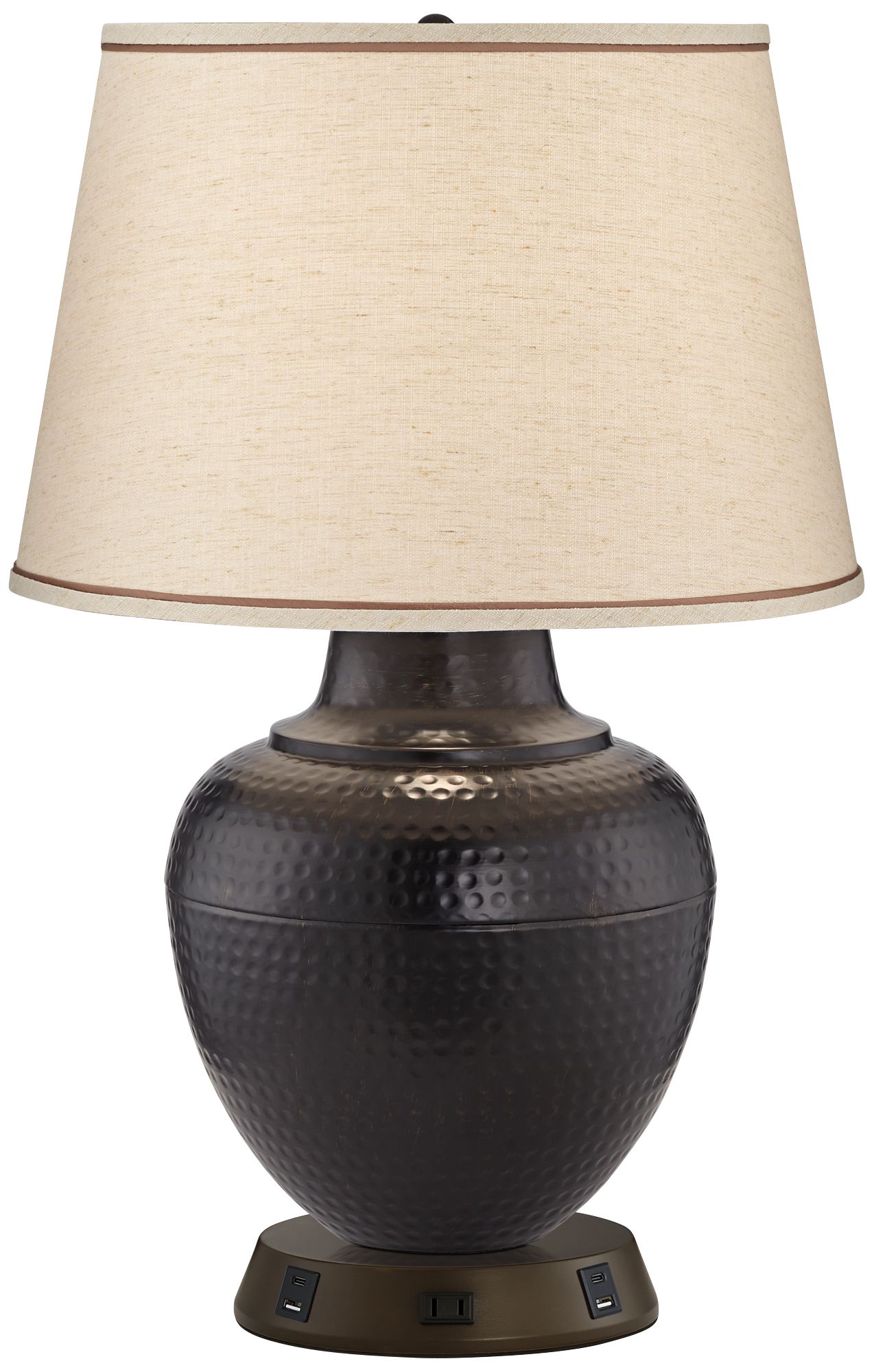 Regency Hill Brighton 27 1/4" Pot Lamp with USB Workstation Base