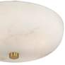 3_Regency Hill Brock 16" Wide Warm Gold Faux Alabaster Ceiling Light more views