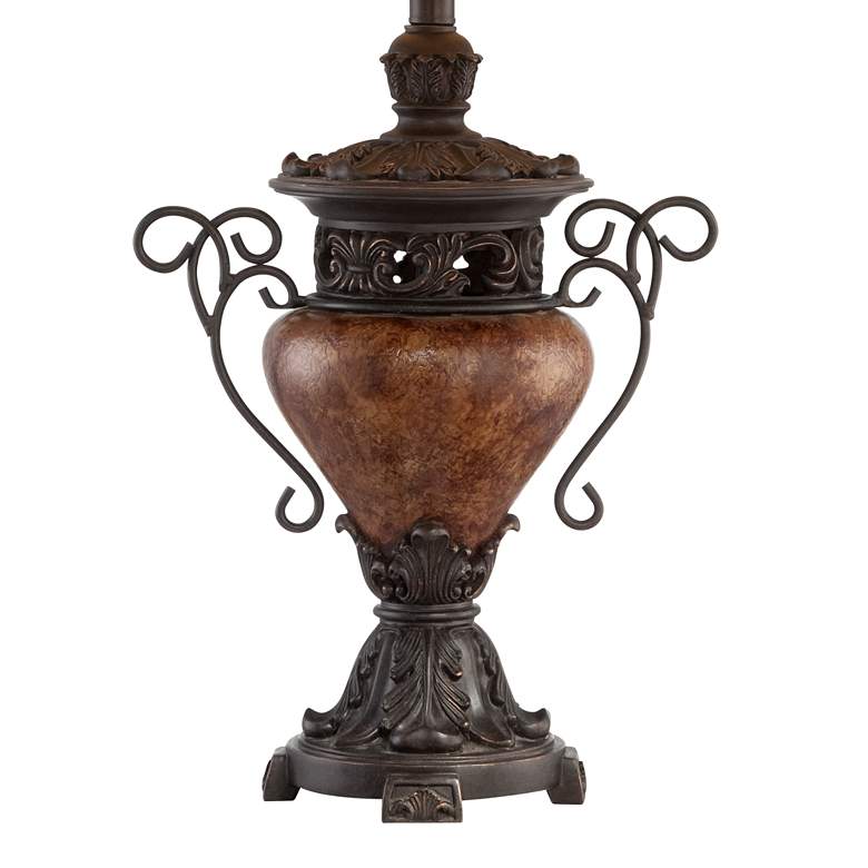 Image 4 Regency Hill Bronze Crackle Large Urn Traditional Table Lamps Set of 2 more views