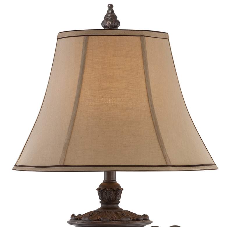 Image 3 Regency Hill Bronze Crackle Traditional Urn Table Lamp with USB Cord Dimmer more views