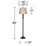 Watch A Video About the Brooke Twin Pull Chain Traditional Bronze Floor Lamp