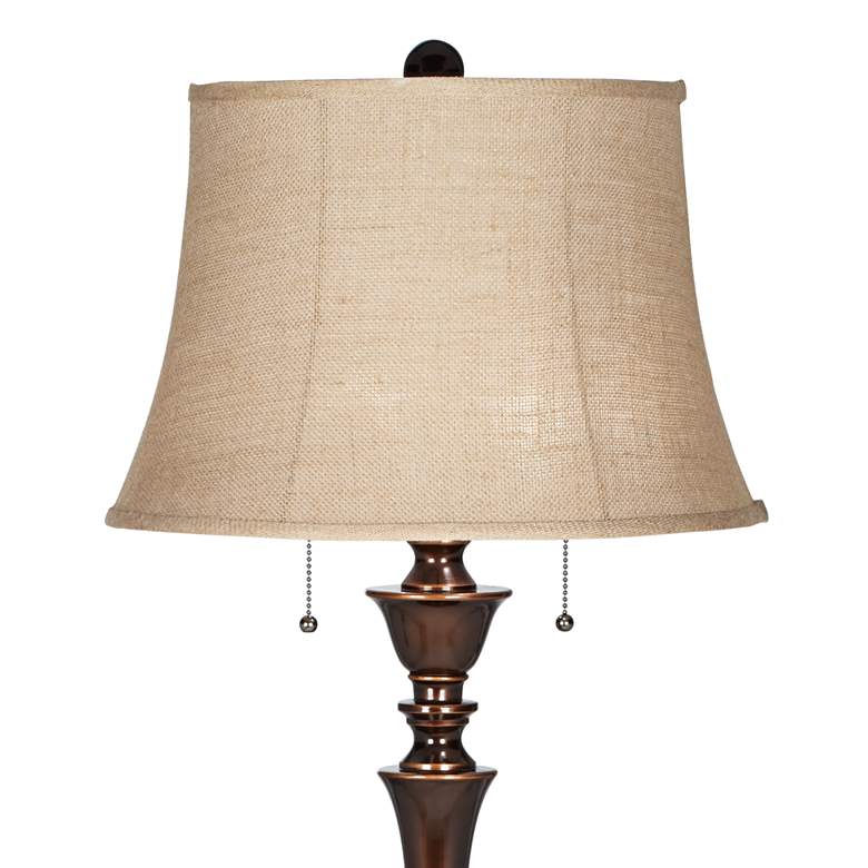 Image 4 Regency Hill Brooke Pull Chain Traditional Bronze Floor Lamps Set of 2 more views
