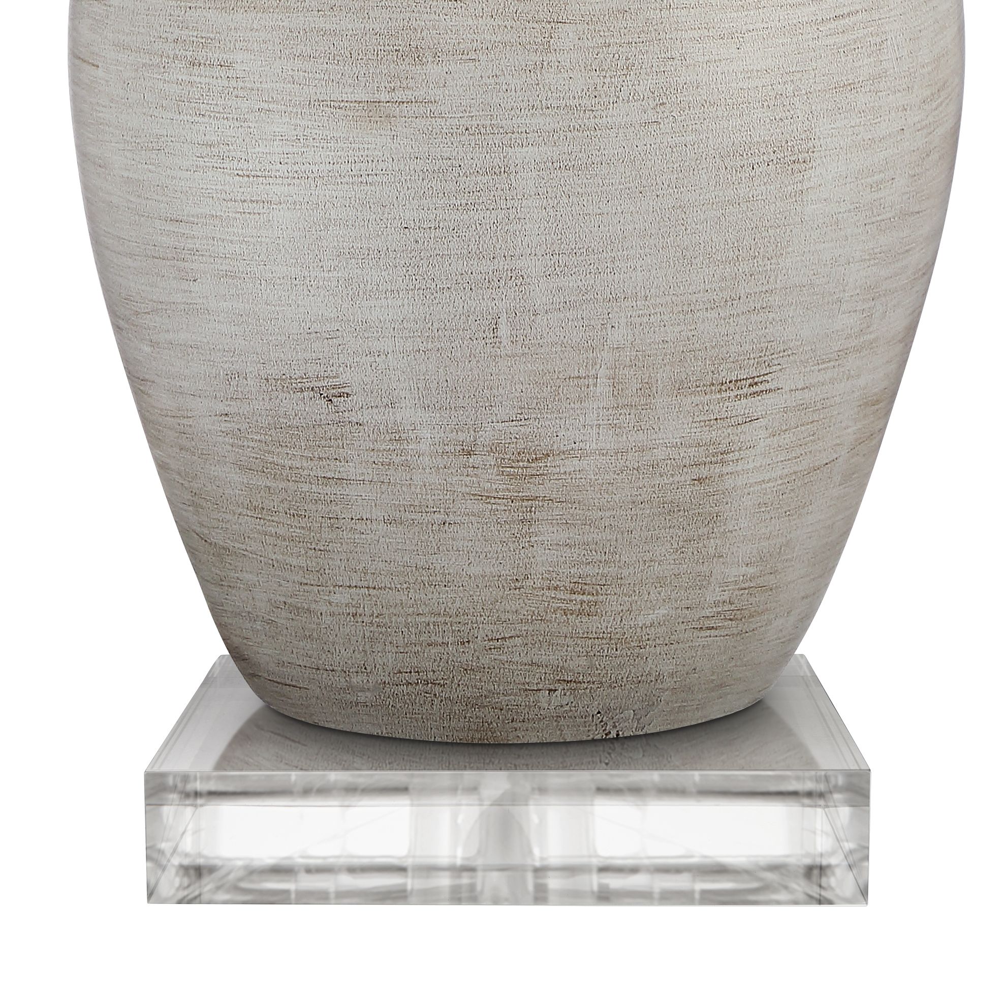 Image 4 Regency Hill Brushed Glenn Gray Urn Table Lamps Set of 2 with Risers more views