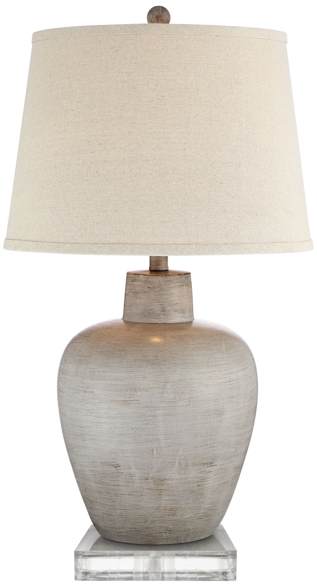 Image 5 Regency Hill Brushed Glenn Gray Urn Table Lamps Set of 2 with Risers more views