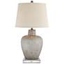 Regency Hill Brushed Gray Designer Urn Table Lamps Set of 2 with Risers