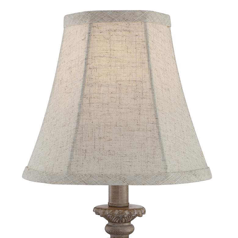 Image 2 Regency Hill Cali 19" Beige Candlestick Accent Table Lamps Set of 2 more views