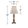 Regency Hill Cali 19" Beige Candlestick Accent Table Lamps Set of 2