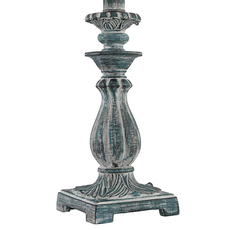Image 6 Regency Hill Cali 19" Blue Candlestick Accent Table Lamps - Set of 2 more views