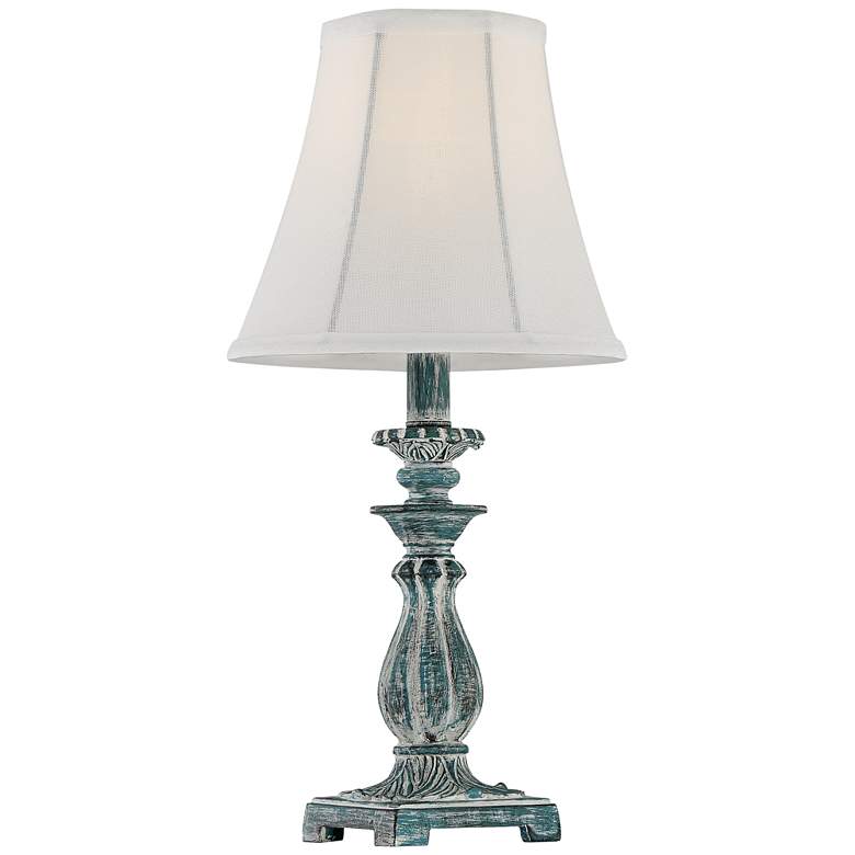 Image 7 Regency Hill Cali 19" Blue Candlestick Accent Table Lamps - Set of 2 more views