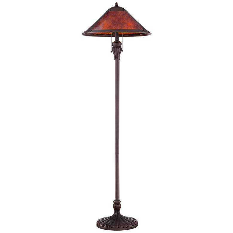 Image 6 Regency Hill Capistrano 57 1/2" High Pull Chain Mica Shade Floor Lamp more views