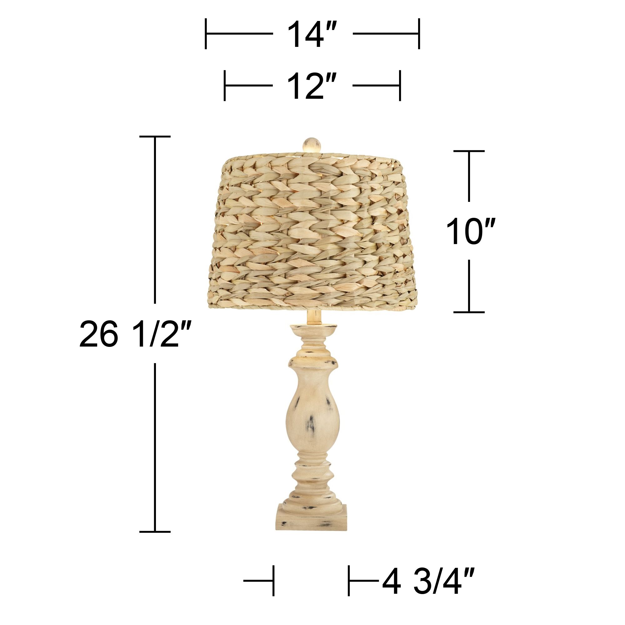 Regency Hill Carlisle Weathered Seagrass Shades Table Lamps Set of 2