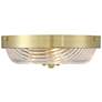 7_Regency Hill Carmine 12" Wide Brass and Glass Bowl Ceiling Light more views
