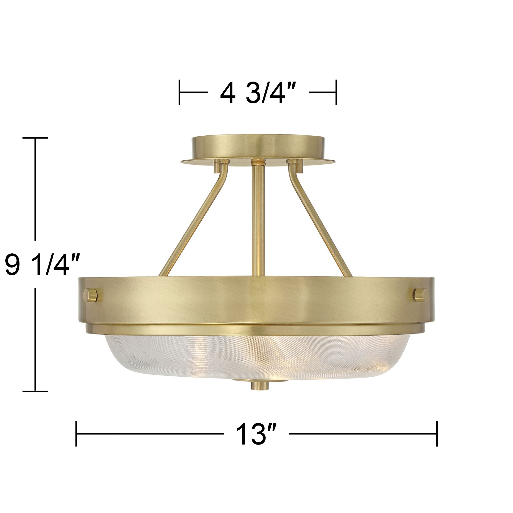 Watch A Video About the Carmine 13 Wide Brass and Glass Ceiling Light