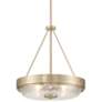 3_Regency Hill Carmine 16 3/4" Wide Brass and Glass Bowl Pendant Light