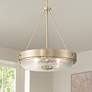 2_Regency Hill Carmine 16 3/4" Wide Brass and Glass Bowl Pendant Light