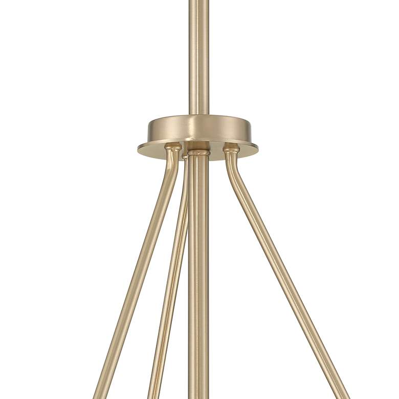 Image 5 Regency Hill Carmine 16 3/4" Wide Brass and Glass Bowl Pendant Light more views