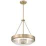 Watch A Video About the Carmine Brass and Glass Bowl Pendant Light